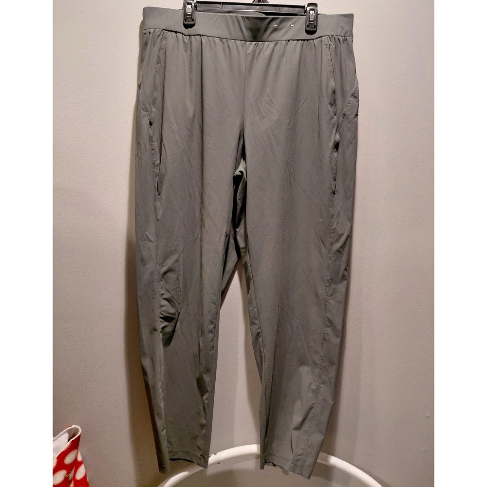 56-STYLUS WOMENS Gray Jogger Activewear Pants XL Regular Pull-On Elastic Waist